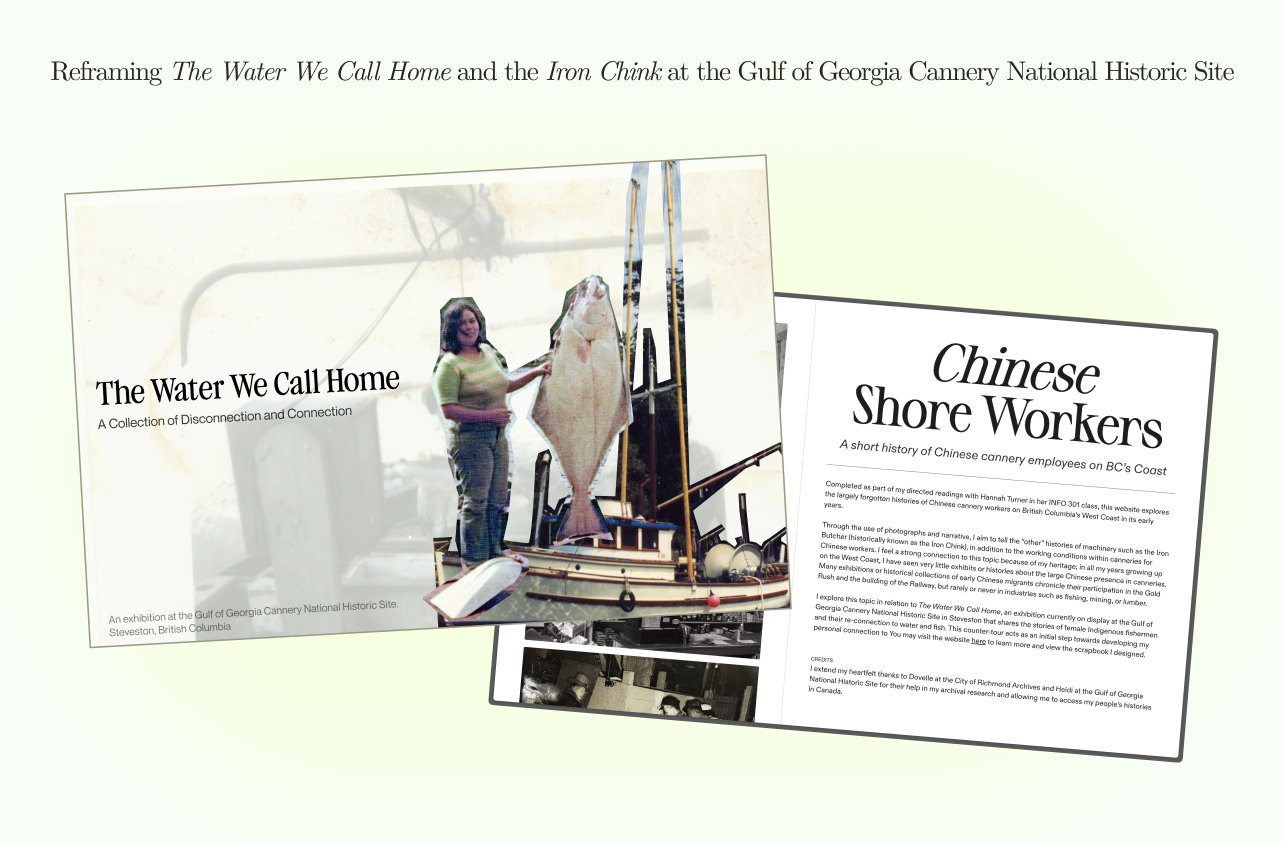 The Water We Call Home exhibition and Chinese Shore Workers digital counter-tour presented together.